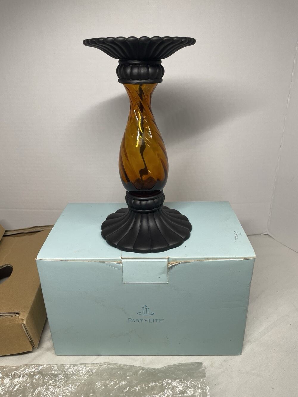 Partylite P8722 Global Fusion Taper Pillar Candle Peglite Holder Retired In Box!